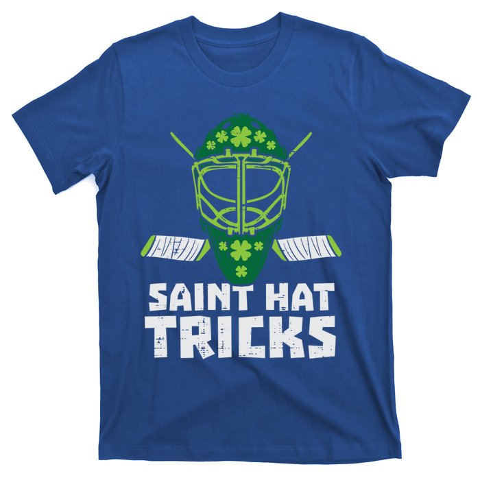 St Hat Tricks Funny St Patricks Day Ice Hockey Sport Gift Funny Gift T-Shirt