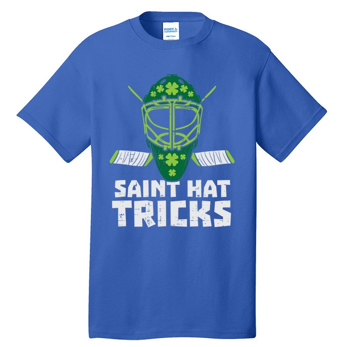 St Hat Tricks Funny St Patricks Day Ice Hockey Sport Gift Funny Gift Tall T-Shirt