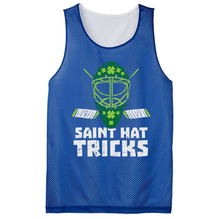 St Hat Tricks Funny St Patricks Day Ice Hockey Sport Gift Funny Gift Mesh Reversible Basketball Jersey Tank