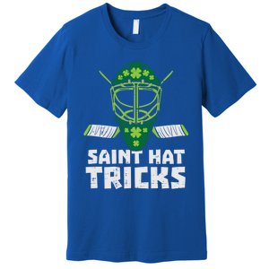 St Hat Tricks Funny St Patricks Day Ice Hockey Sport Gift Funny Gift Premium T-Shirt