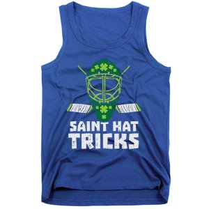 St Hat Tricks Funny St Patricks Day Ice Hockey Sport Gift Funny Gift Tank Top