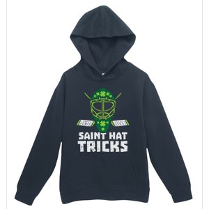 St Hat Tricks Funny St Patricks Day Ice Hockey Sport Gift Funny Gift Urban Pullover Hoodie