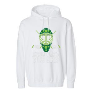 St Hat Tricks Funny St Patricks Day Ice Hockey Sport Gift Funny Gift Garment-Dyed Fleece Hoodie