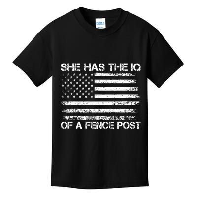 She Has The Iq Of A Fence Post Election Political Kids T-Shirt