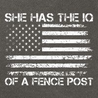 She Has The Iq Of A Fence Post Election Political Cotton Canvas Backpack