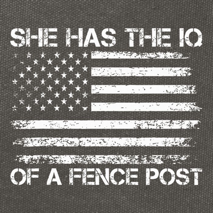 She Has The Iq Of A Fence Post Election Political Cotton Canvas Backpack