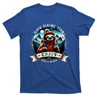 Sloth Hiking Team Enjoy There Is No Rush Hiking Camping Cute Gift T-Shirt