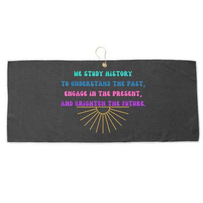 Study History Teach History Large Microfiber Waffle Golf Towel