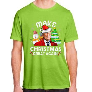 Santa Hat Trump Make Christmas Great Again Xmas Lights Funny Adult ChromaSoft Performance T-Shirt