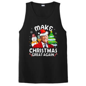 Santa Hat Trump Make Christmas Great Again Xmas Lights Funny PosiCharge Competitor Tank