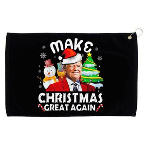 Santa Hat Trump Make Christmas Great Again Xmas Lights Funny Grommeted Golf Towel