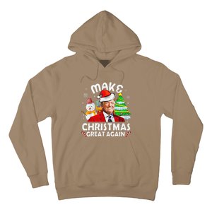 Santa Hat Trump Make Christmas Great Again Xmas Lights Funny Hoodie