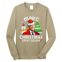 Santa Hat Trump Make Christmas Great Again Xmas Lights Funny Long Sleeve Shirt