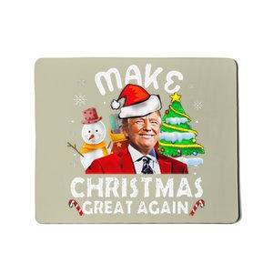 Santa Hat Trump Make Christmas Great Again Xmas Lights Funny Mousepad