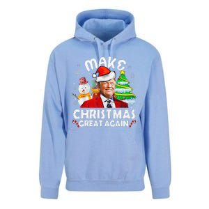 Santa Hat Trump Make Christmas Great Again Xmas Lights Funny Unisex Surf Hoodie