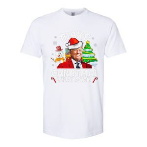 Santa Hat Trump Make Christmas Great Again Xmas Lights Funny Softstyle CVC T-Shirt