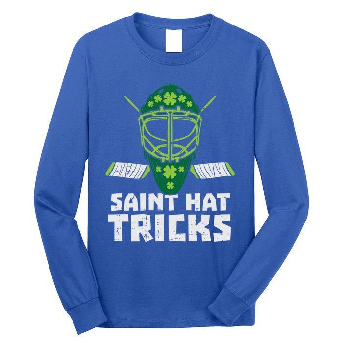 St Hat Tricks Funny St Patricks Day Ice Hockey Sport Gift Long Sleeve Shirt