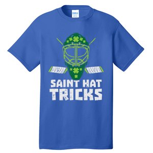 St Hat Tricks Funny St Patricks Day Ice Hockey Sport Gift Tall T-Shirt