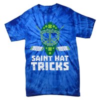 St Hat Tricks Funny St Patricks Day Ice Hockey Sport Gift Tie-Dye T-Shirt