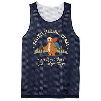 Sloth Hiking Team We Will Get There When We Get There Sloth Mesh Reversible Basketball Jersey Tank