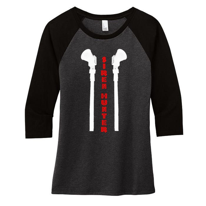 Siren Hunter ~ Tornado Siren Fan Women's Tri-Blend 3/4-Sleeve Raglan Shirt