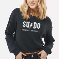 Sudo Highway To Shell Programmer Linux Cropped Pullover Crew