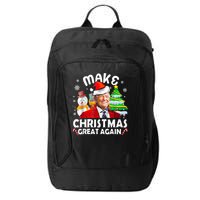 Santa Hat Trump Make Christmas Great Again Xmas Lights Funny City Backpack