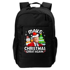 Santa Hat Trump Make Christmas Great Again Xmas Lights Funny Daily Commute Backpack