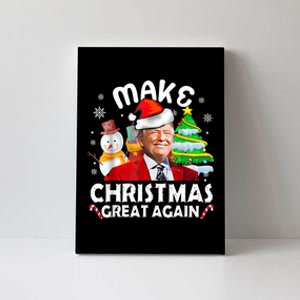 Santa Hat Trump Make Christmas Great Again Xmas Lights Funny Canvas