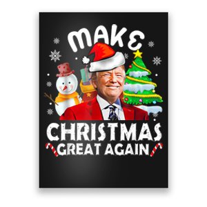 Santa Hat Trump Make Christmas Great Again Xmas Lights Funny Poster