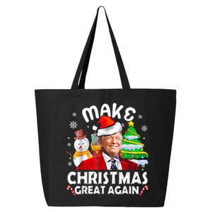 Santa Hat Trump Make Christmas Great Again Xmas Lights Funny 25L Jumbo Tote