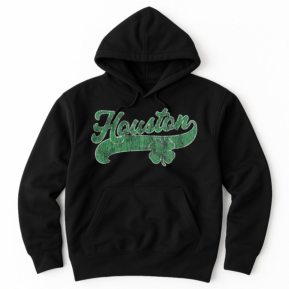 Shamrock Houston Texas Irish St. Patrick's Day Hoodie