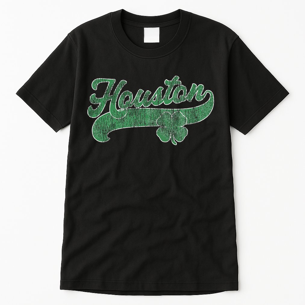 Shamrock Houston Texas Irish St. Patrick's Day Tall T-Shirt