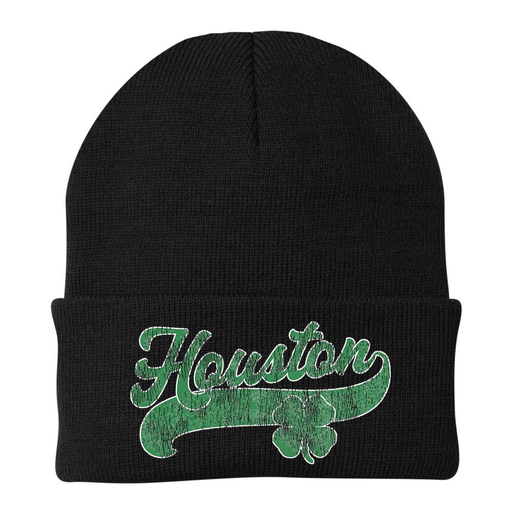 Shamrock Houston Texas Irish St. Patrick's Day Beanie