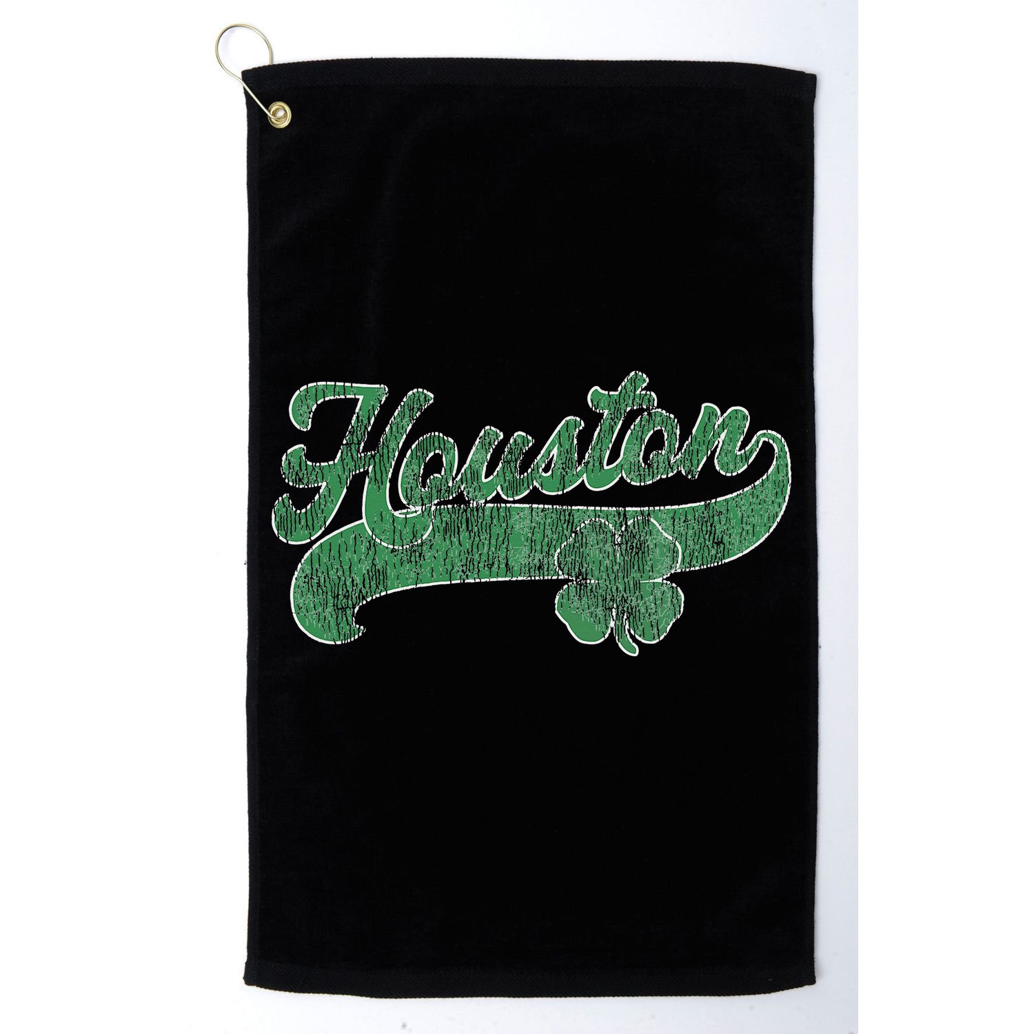 Shamrock Houston Texas Irish St. Patrick's Day Golf Towel