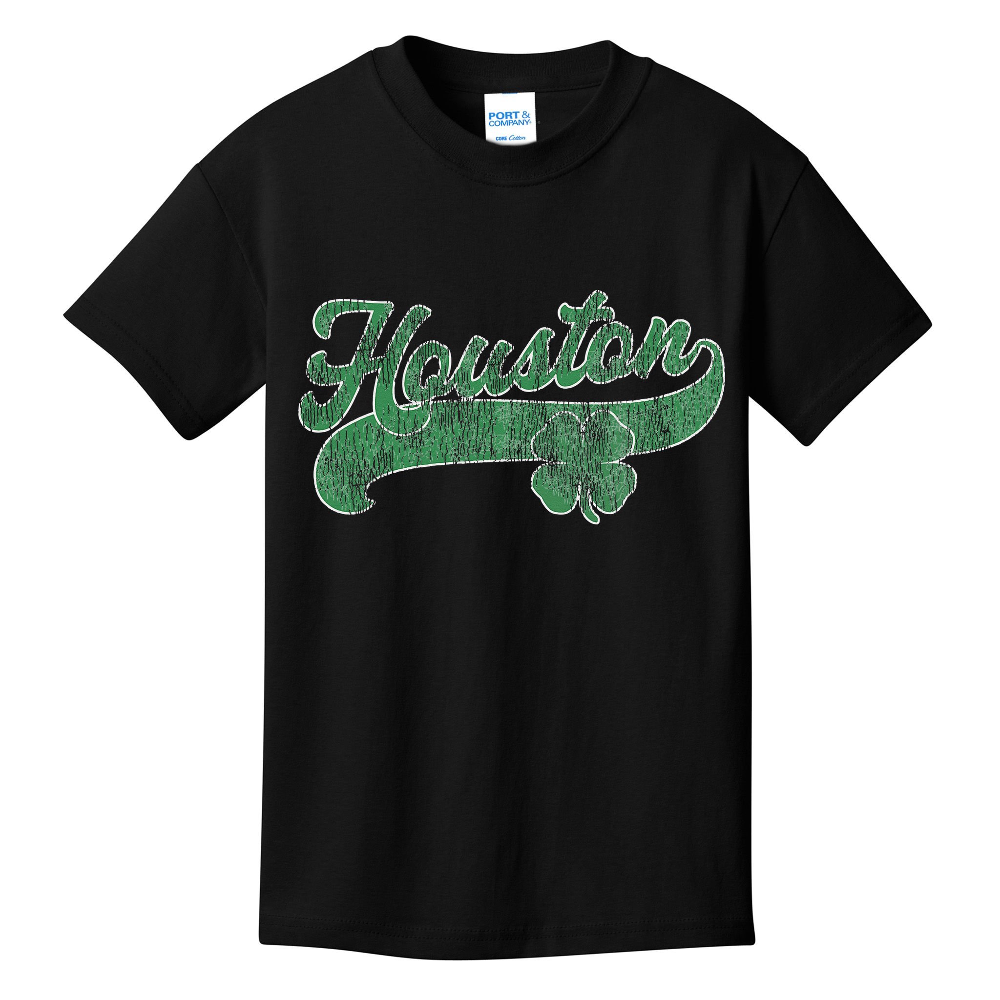 Shamrock Houston Texas Irish St. Patrick's Day Kids T-Shirt