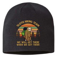 Sloth Hiking Team Funny Hiking Gift Sustainable Beanie