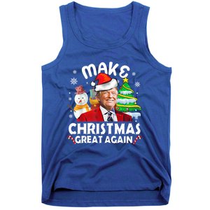 Santa Hat Trump Make Christmas Great Again Xmas Lights Funny Gift Tank Top