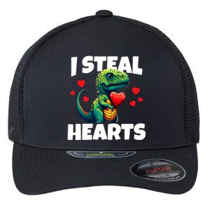 Steal Hearts Trex Dino Baby Boy Valentines Day Flexfit Unipanel Trucker Cap