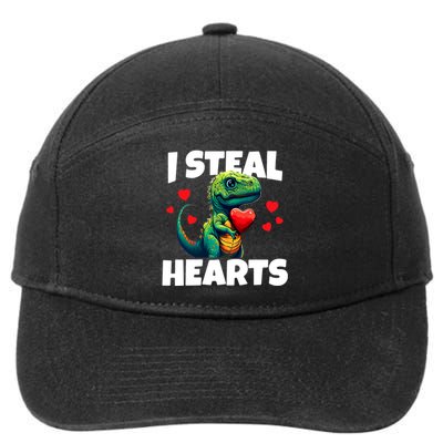 Steal Hearts Trex Dino Baby Boy Valentines Day 7-Panel Snapback Hat