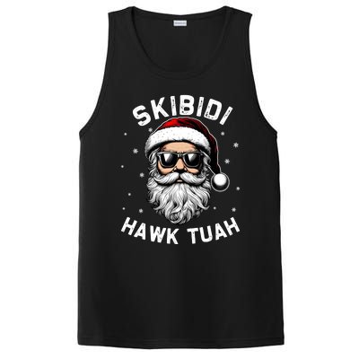 Skibidi Hawk Tuah Hawk Funny Inappropriate Christmas Santa Face PosiCharge Competitor Tank