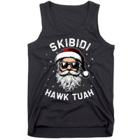 Skibidi Hawk Tuah Hawk Funny Inappropriate Christmas Santa Face Tank Top