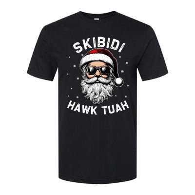 Skibidi Hawk Tuah Hawk Funny Inappropriate Christmas Santa Face Softstyle CVC T-Shirt