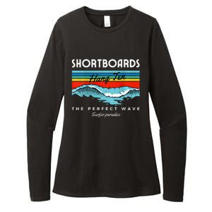 Shortboards Hang Ten The Perfect Wave Surfer Paradise Design Womens CVC Long Sleeve Shirt