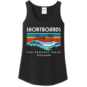 Shortboards Hang Ten The Perfect Wave Surfer Paradise Design Ladies Essential Tank