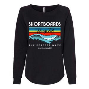 Shortboards Hang Ten The Perfect Wave Surfer Paradise Design Womens California Wash Sweatshirt