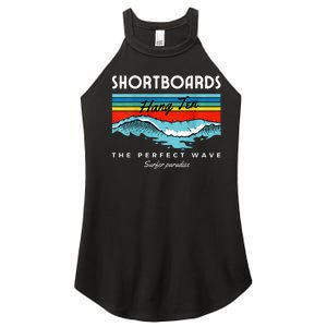 Shortboards Hang Ten The Perfect Wave Surfer Paradise Design Women's Perfect Tri Rocker Tank