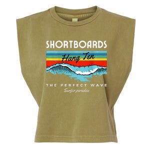 Shortboards Hang Ten The Perfect Wave Surfer Paradise Design Garment-Dyed Women's Muscle Tee