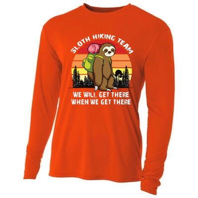 Sloth Hiking Team We Will Get There When We Get There Cooling Performance Long Sleeve Crew