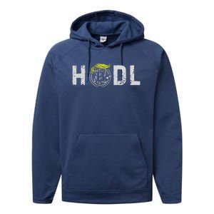 Sarcastic Hodl Trump Bitcoin Crypto Decentralize Donald Pump Performance Fleece Hoodie